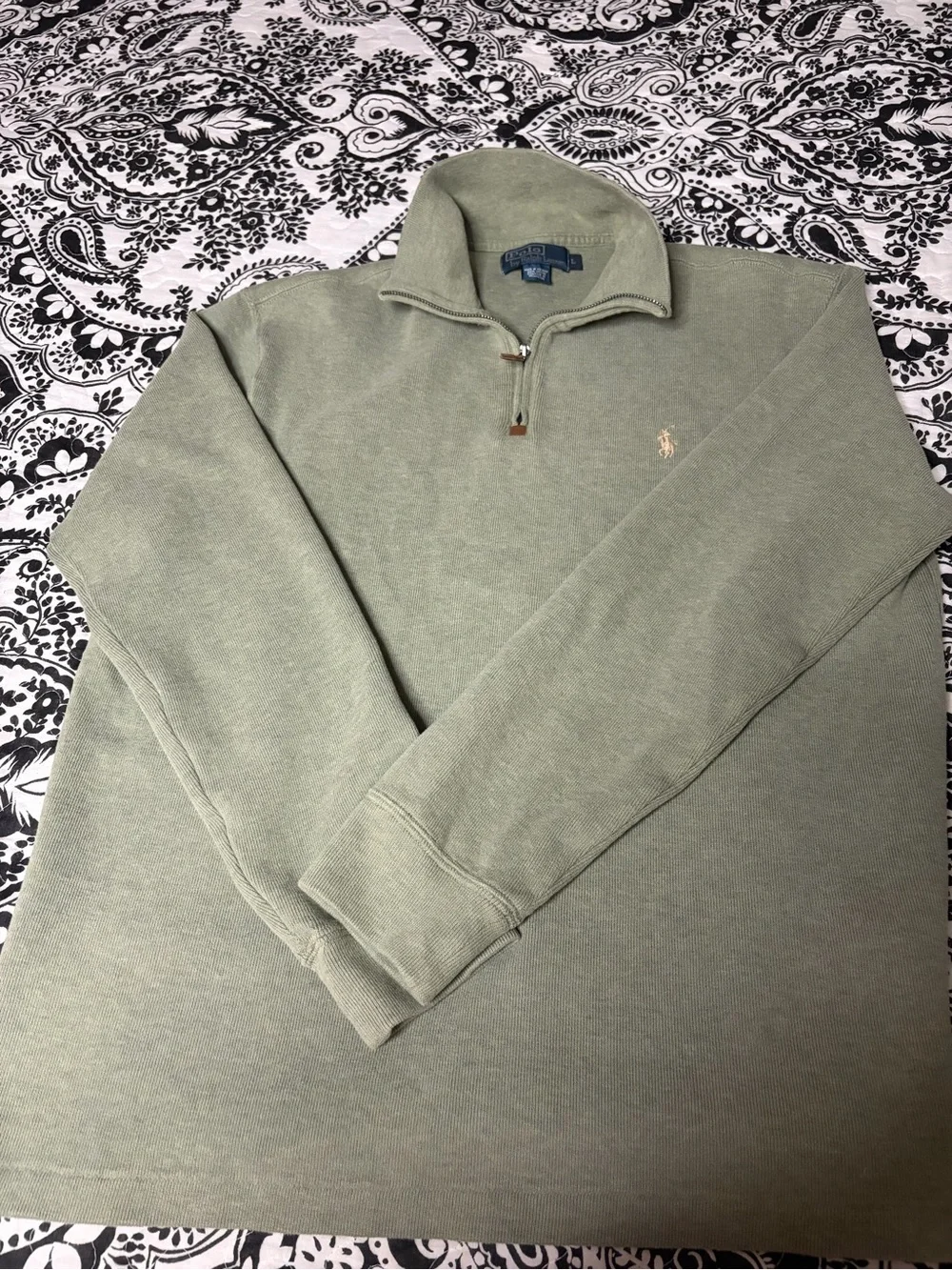 Polo by Ralph Lauren Olive Green Cotton Sweater